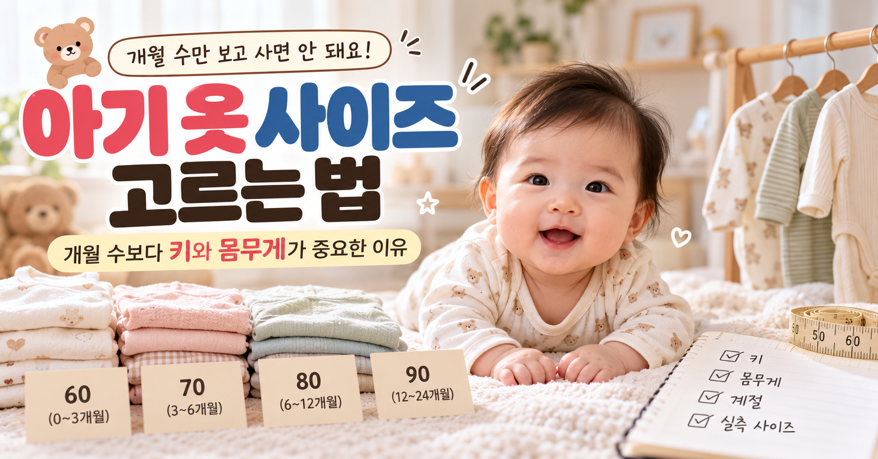 아기 옷 사이즈 고르는 법 팁